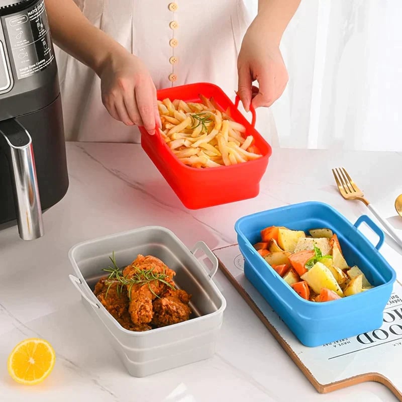 Foldable Air Fryer Silicone Baking Tray